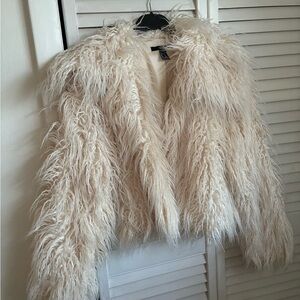Forever 21 Cream Teddy Jacket